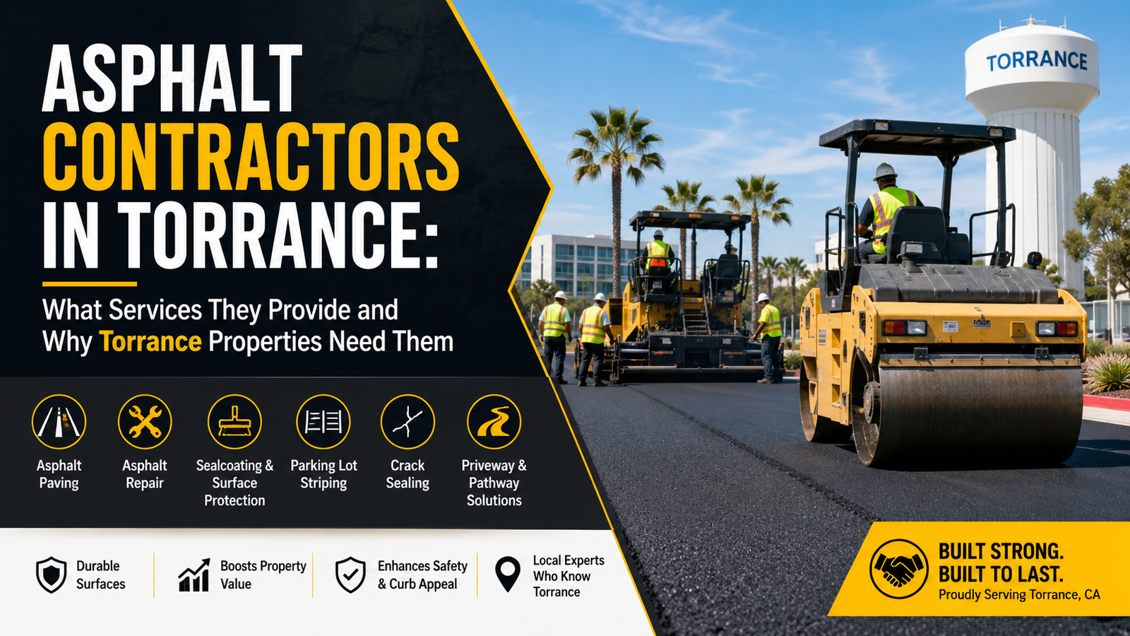 Asphalt Contractors in Torrance: What Services They Provide and Why Torrance Properties Need Them